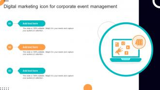 Digital Marketing Icon For Corporate Event Management