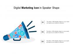 Digital marketing icon in speaker shape