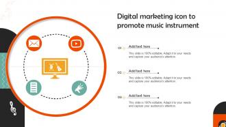 Digital Marketing Icon To Promote Music Instrument