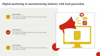 Digital Marketing In Manufacturing Industry With Lead Generation