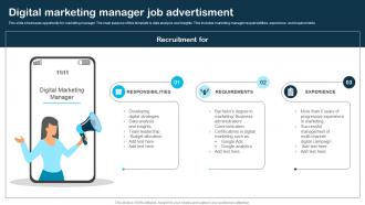 Digital Marketing Manager Job Advertisment