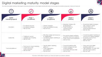Digital Marketing Maturity Model Stages