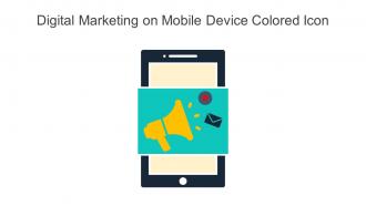 Digital Marketing On Mobile Device Colored Icon In Powerpoint Pptx Png And Editable Eps Format