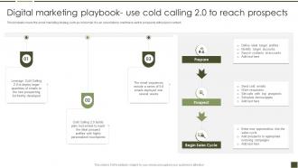 Digital Marketing Playbook Use Cold Calling 2 0 To Reach Prospects B2B Digital Marketing Playbook