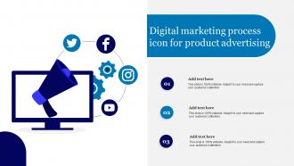 Digital Marketing Process Icon For Product Advertising
