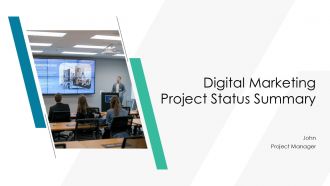 Digital Marketing Project Status Summary PPT Presentation AT