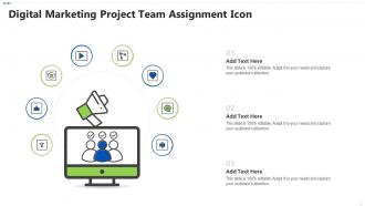 Digital marketing project team assignment icon