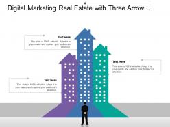 Digital Marketing Real Estate With Arrow Upward