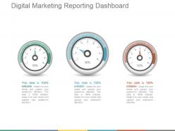 Digital marketing reporting dashboard snapshot presentation examples
