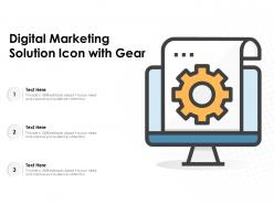 Digital marketing solution icon with gear