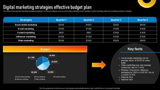 Digital Marketing Strategies Effective Budget Plan Implementing Various Types Of Marketing Strategy SS