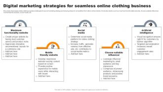 Digital Marketing Strategies For Seamless Online Clothing Business