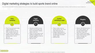 Digital Marketing Strategies To Build Sports Marketing Management Guide MKT SS