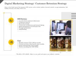Digital marketing strategy customer retention strategy optimization ppt powerpoint presentation outline inspiration