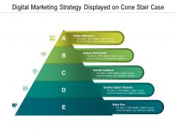 Digital Marketing Strategy Displayed On Cone Stair Case