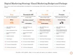 Digital Marketing Strategy Email Marketing Budget And Package Wellness Industry Overview Ppt Aids