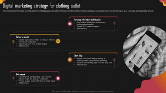 Digital Marketing Strategy For Clothing Outlet