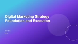 Digital Marketing Strategy Foundation And Execution PPT Outline AT