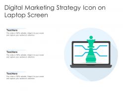 Digital marketing strategy icon on laptop screen