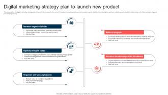 Digital Marketing Strategy Plan To Launch New Product