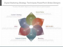 Digital marketing strategy techniques powerpoint slides designs