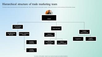 Digital Marketing Techniques Hierarchical Structure Of Trade Marketing Team Strategy SS V