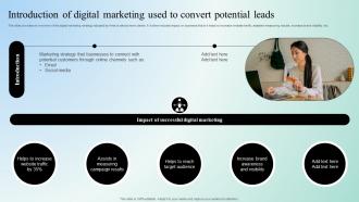 Digital Marketing Techniques Introduction Of Digital Marketing Used To Convert Strategy SS V