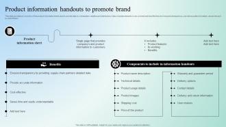 Digital Marketing Techniques Product Information Handouts To Promote Brand Strategy SS V