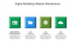 Digital marketing website maintenance ppt powerpoint presentation styles model cpb