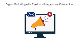 Digital Marketing With Email And Megaphone Colored Icon