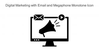Digital Marketing With Email And Megaphone Monotone Icon