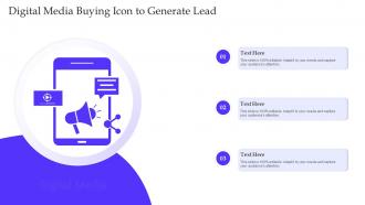Digital Media Buying Icon To Generate Lead