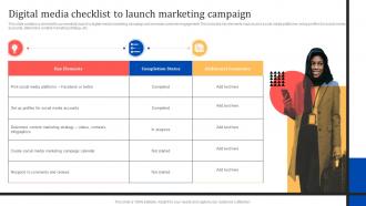 Digital Media Checklist To Launch Marketing Campaign