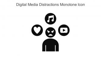 Digital Media Distractions Monotone Icon In Powerpoint Pptx Png And Editable Eps Format