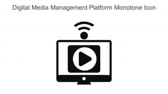 Digital Media Management Platform Monotone Icon In Powerpoint Pptx Png And Editable Eps Format