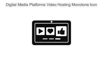 Digital Media Platforms Video Hosting Monotone Icon In Powerpoint Pptx Png And Editable Eps Format