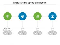 Digital media spend breakdown ppt powerpoint presentation icon styles cpb