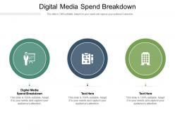 Digital media spend breakdown ppt powerpoint presentation styles diagrams cpb