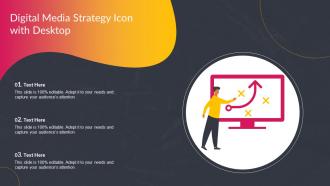 Digital Media Strategy Icon With Desktop