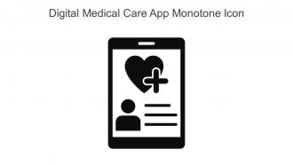 Digital Medical Care App Monotone Icon In Powerpoint Pptx Png And Editable Eps Format
