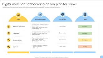 Digital Merchant Onboarding Action Plan For Banks
