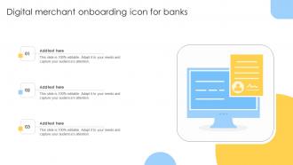 Digital Merchant Onboarding Icon For Banks