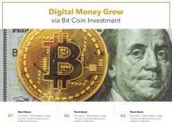 Digital money grow via bit coin investment