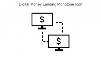 Digital Money Lending Monotone Icon In Powerpoint Pptx Png And Editable Eps Format