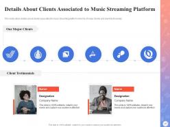 Digital music streaming service platform investor funding elevator pitch deck ppt template