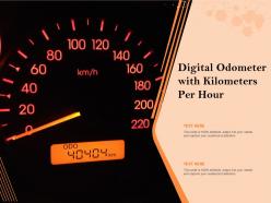 Digital odometer with kilometers per hour
