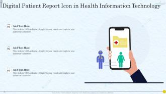 Digital Patient Report Icon In Health Information Technology