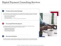 Digital payment consulting services digital payment business solution ppt powerpoint icon