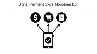 Digital Payment Cycle Monotone Icon In Powerpoint Pptx Png And Editable Eps Format