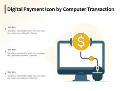 Digital payment icon by computer transaction